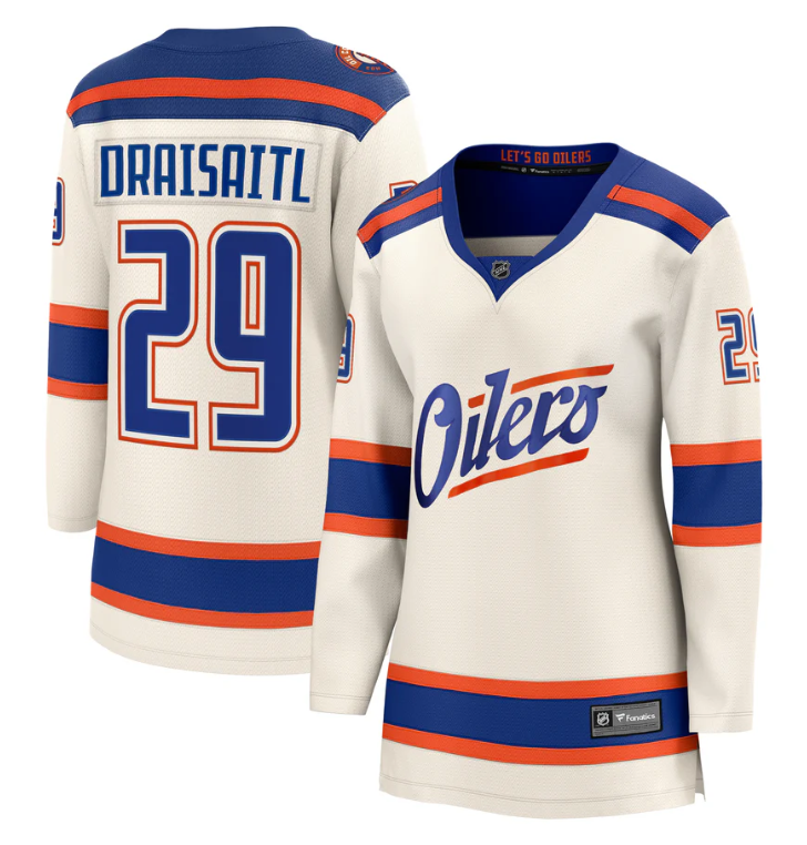 Women Edmonton Oilers #29 Draisaitl white 2025 NHL jersey